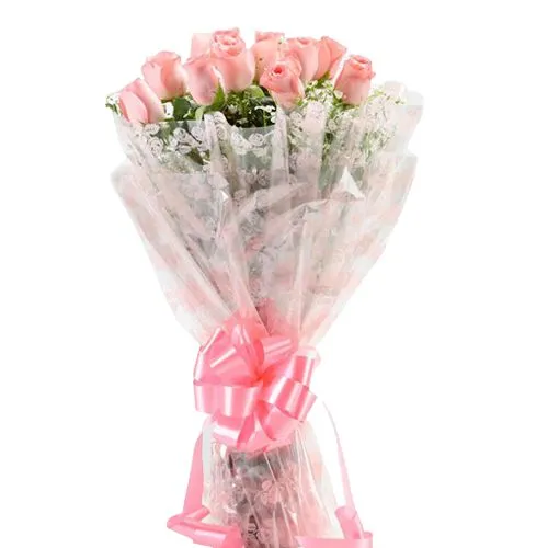 Send Light Pink Roses Bouquet Online