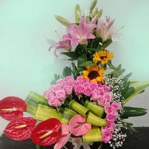 Delightful Mixed Seasonal Flower Bouquet