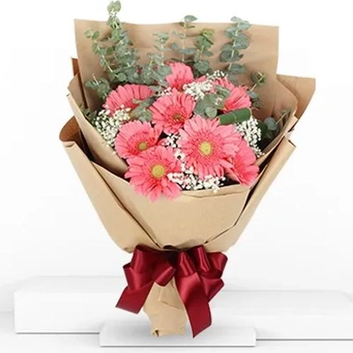 Radiant Pink Gerbera Bouquet