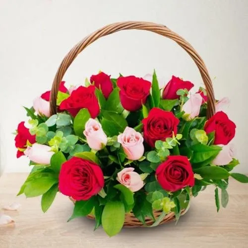 Deliver Arrangement of Pink and Red Roses for the Wonder Women
