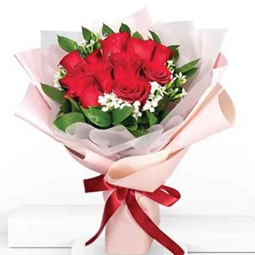 Elegant Red Rose Surprise