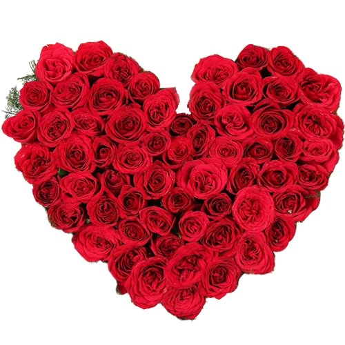 Send Red Roses Heart Bouquet Online