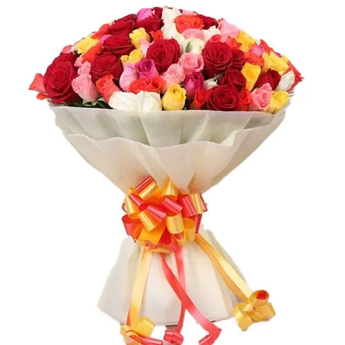 Send Bouquet of Mixed Roses for V-day
