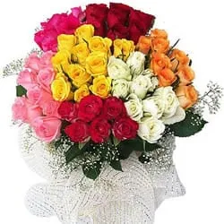 Shop for Mixed Color Roses Bouquet