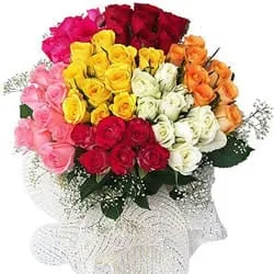 Send 50 Mixed Roses Bouquet