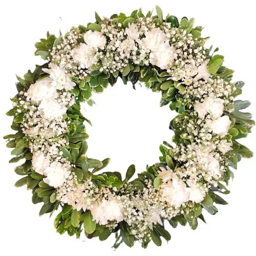 Order Carnations Wreath Online