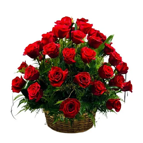 Buy Online Dutch Roses Basket