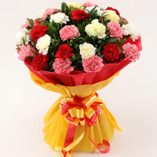 Order Mixed Carnations Bouquet for loved ones in India