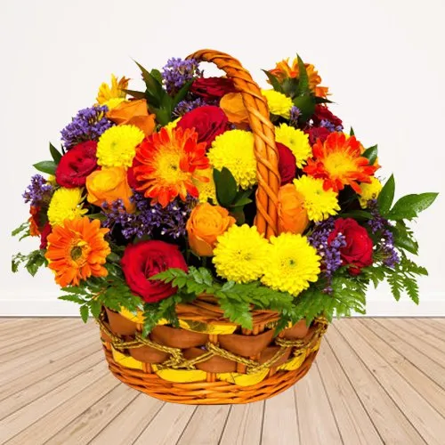 Shop Online for Seasonal Flowers Basket in India