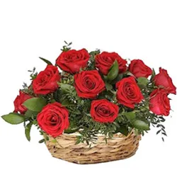 Order Red Roses Basket Arrangement