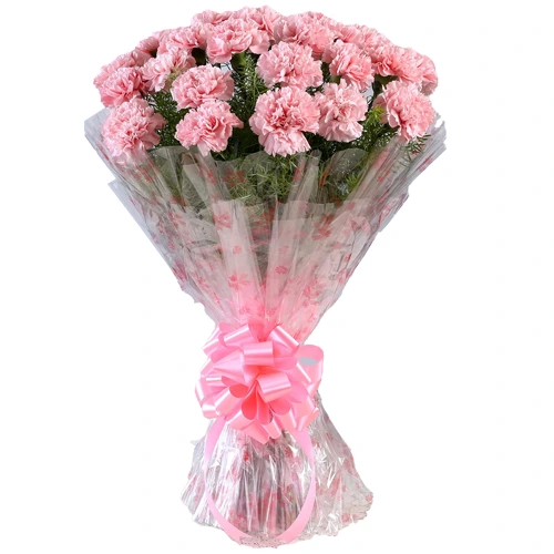 Buy this outstanding Hand Bouquet of Pink Carnations