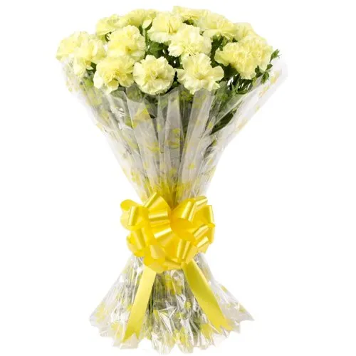 Order Bouquet of Yellow Carnations Online