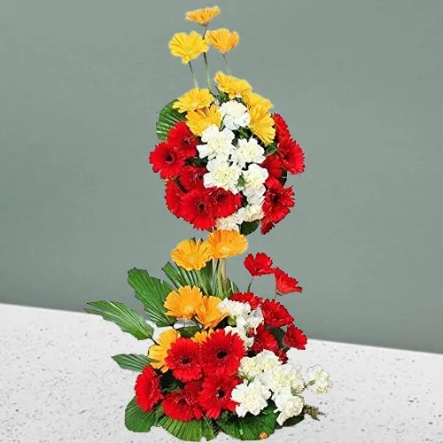 Gorgeous Long Stem Arrangement of Mixed Gerberas