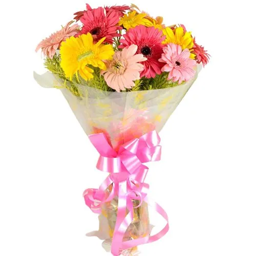 Hand Gathered Colorful Gerberas Bouquet