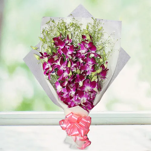 Deliver Online Orchids Stems Bouquet
