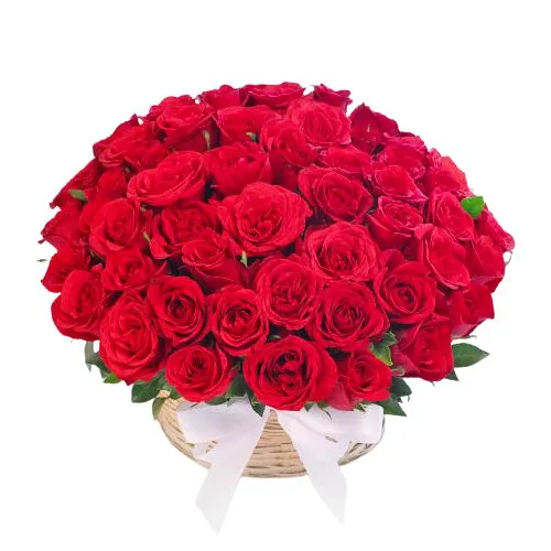 Deliver Online Red Roses Basket