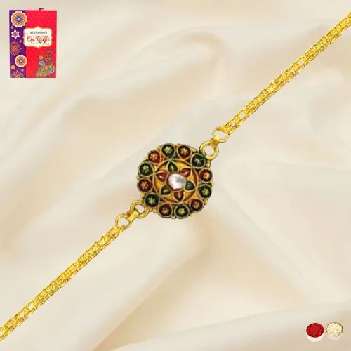 Elegant Gold Plated Rakhi