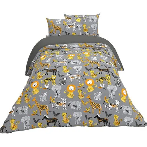 Colourful Animal Print Single Bed Sheet N Pillow Cover Set