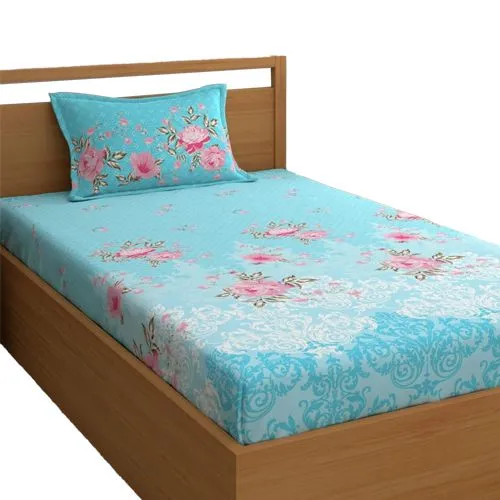 Elegant Single Bedsheet with Pillow Cover Set