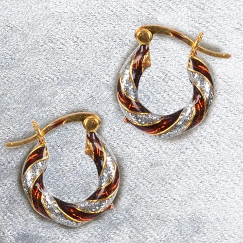 Order Gold Toned Metal Looped Earrings Set