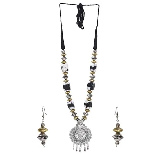 Chic Oxidized Necklace Earring Set