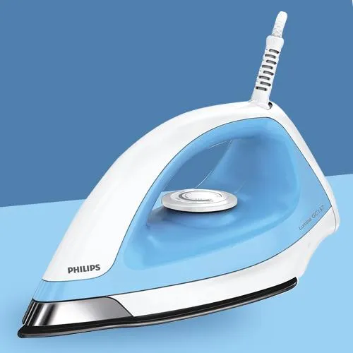 Classic Philips Dry Iron in White n Blue