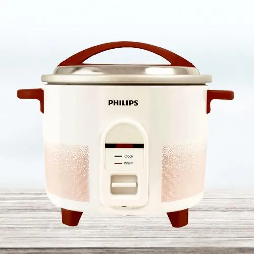 Classic Philips Electric Rice Cooker in White n Red