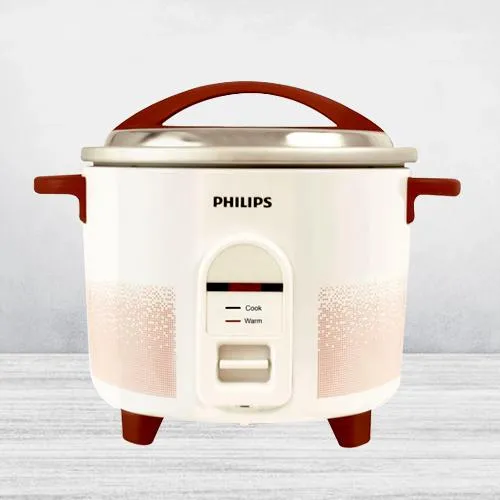 Classic Philips Electric Rice Cooker in White n Red