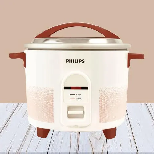 Superb Gift of Philips Electric Rice Cooker in White n Red