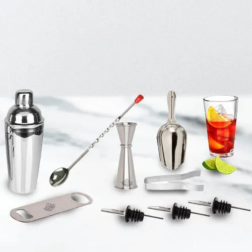 Exquisite 9 Pc Stainless Steel Bar Set