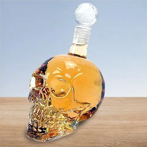 Classy Crystal Head Skull Wine Bottle Decanter