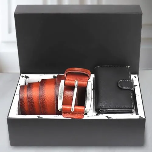 Exclusive Hide and Skin Mens Leather Card Holder N Belt