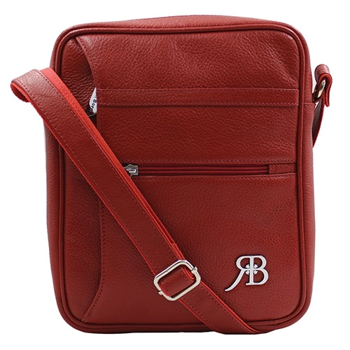 Raving Red Leather Sling for Gents