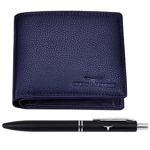 Classy Urban Forest Leather Wallet N Pen Combo for Him