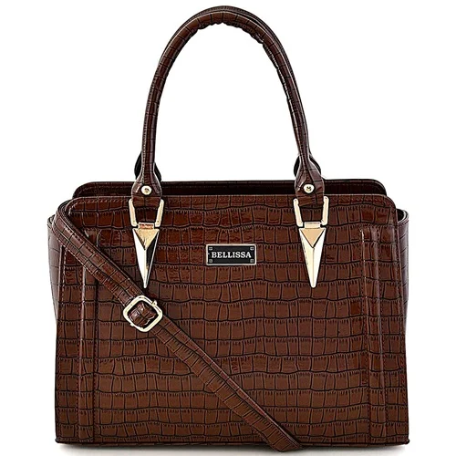 BELLISSA Croco Pattern Fine PU Leather Ladies Handbag
