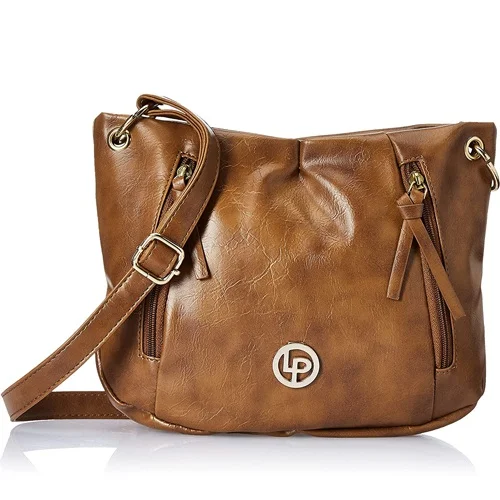 Lino Perros Artificial Leather Brown Women Sling bag