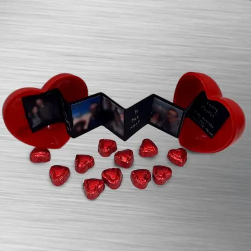 Beautiful Heart Love Box N Heart Shape Chocolates Gift Combo