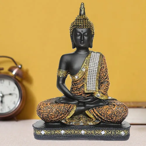 Auspicious Sitting Buddha Idol for Home Decoration