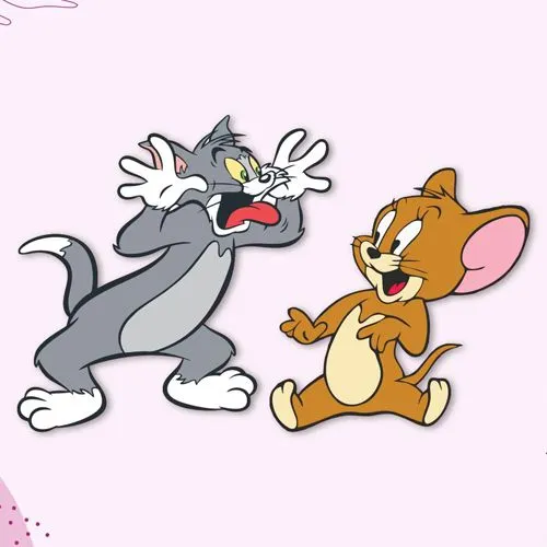 Fun Tom and Jerry Wooden Magnet