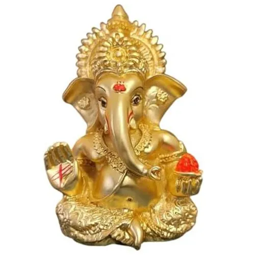 Gold Matte Ganesh Idol: A Blessing for Every Occasion