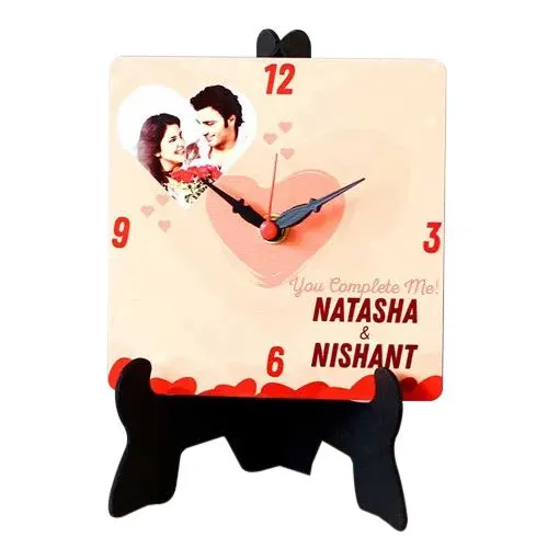 Order Personalized Photo Square Table Clock