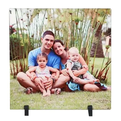 Elegant Personalized Photo Tile (Square)