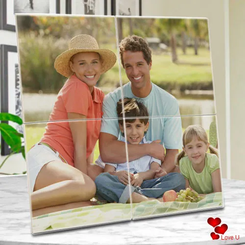 Beautiful Personalized Photo 4 Tile Mural Frame