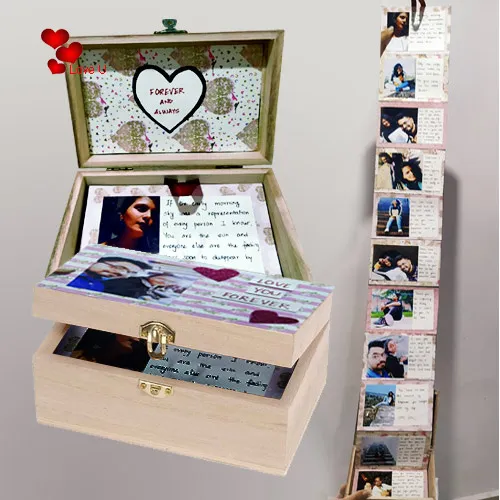 Eye Catching Infinity Box of Personalized Message n Photos