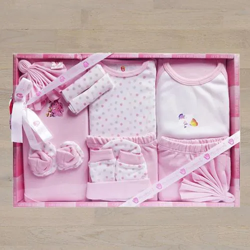 Exclusive Gift Set of Cotton Clothes for New Born Girl	