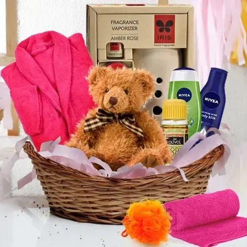 Glow with Luxury Bathing Gift Basket for Her