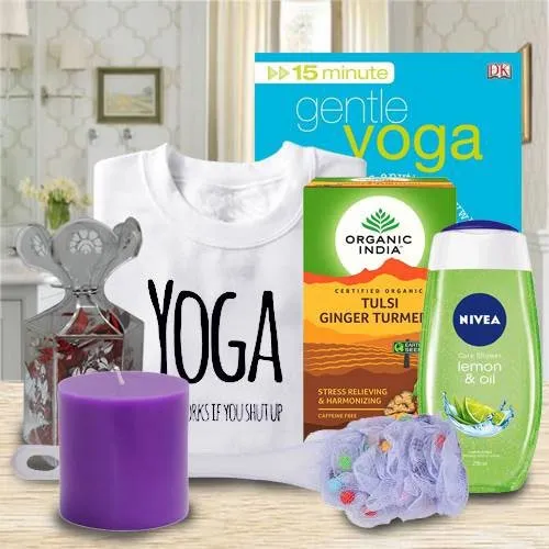 Admirable Gift Basket of Yoga, Tea and Essentials