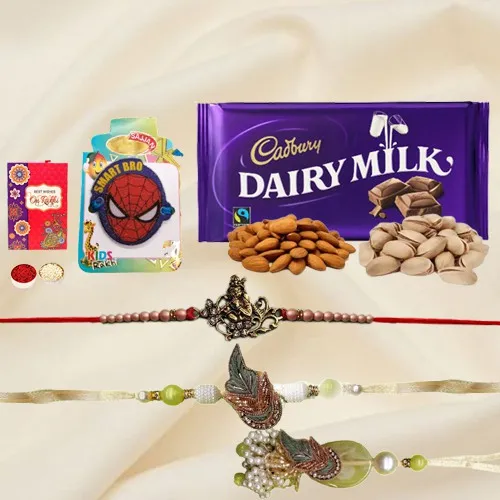 Choco N Nuts Family Rakhi Set