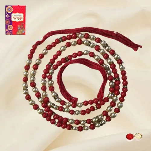 Long Thread Super-shiny Beads Rakhi