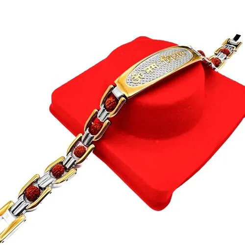 Bracelet Rakhi of Rudraksha Beads
